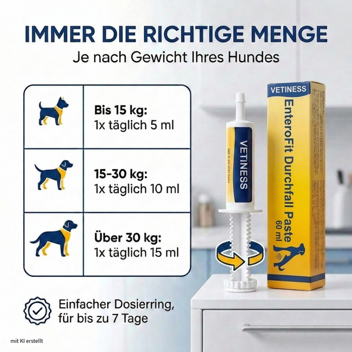 EnteroFit Durchfall Paste – Dosierung nach Gewicht mit Dosierring