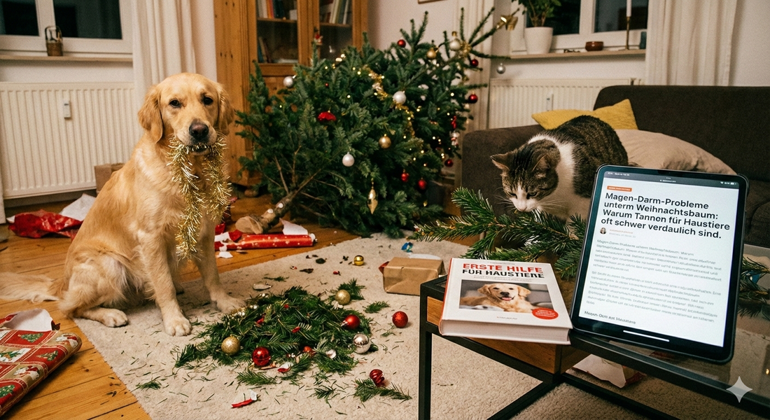 Magen-Darm-Probleme unterm Weihnachtsbaum: Warum Tannen für Haustiere oft schwer verdaulich sind