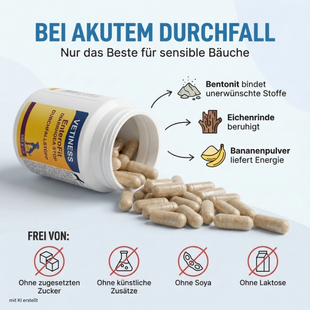 Capsules anti-diarrhée Vetiness EnteroFit