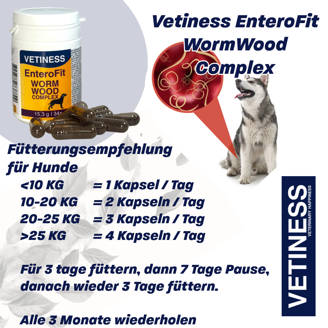 Complexe d'absinthe EnteroFit - pour chiens - 34 capsules