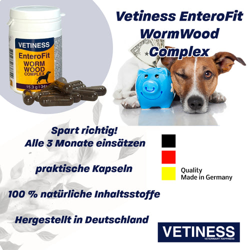 Complexe d'absinthe EnteroFit - pour chiens - 34 capsules