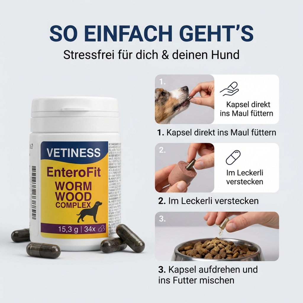 Complexe d'absinthe EnteroFit - pour chiens - 34 capsules