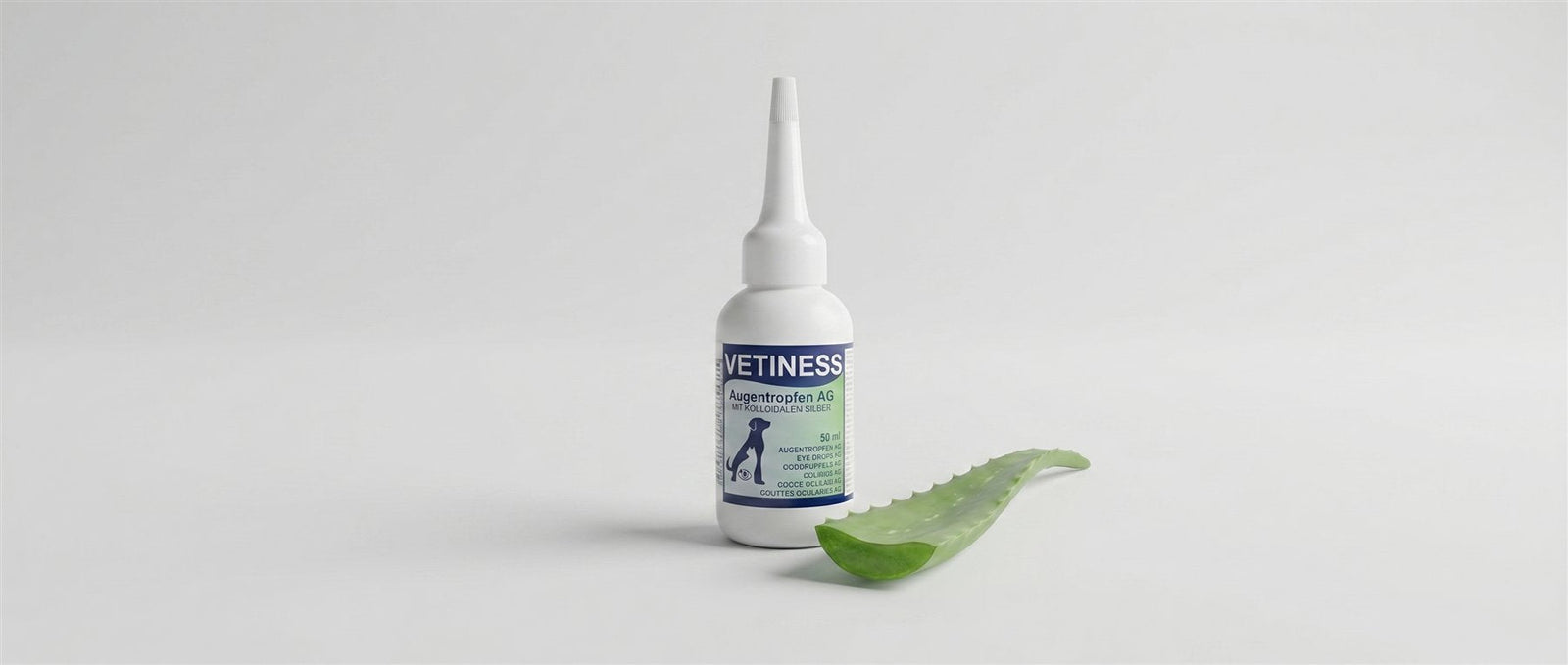 Vetiness Augentropfen AG mit Aloe Vera – Flasche 50 ml für Hund und Katze