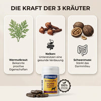 Vetiness EnteroFit Wormwood Complex – die Kraft der 3 Kräuter: Wermutkraut, Nelken, Schwarznuss