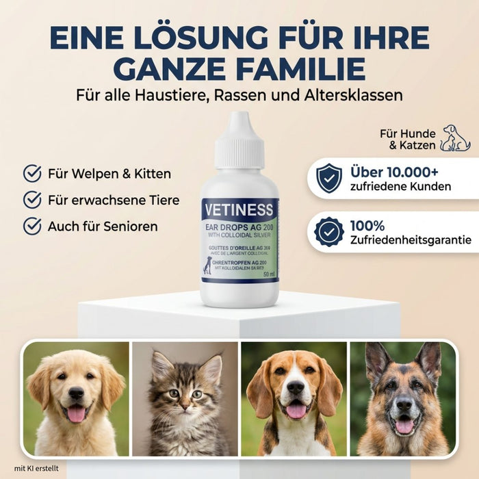 Vetiness Ohrentropfen AG 200 – eine Lösung für die ganze Familie
