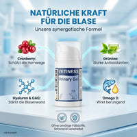 Vetiness Urinary Gel – Cranberry, Hyaluron, Grüntee und Omega-3