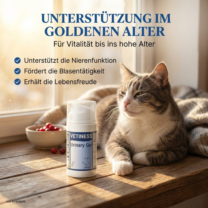 Vetiness Urinary Gel – Unterstützung im goldenen Alter der Katze