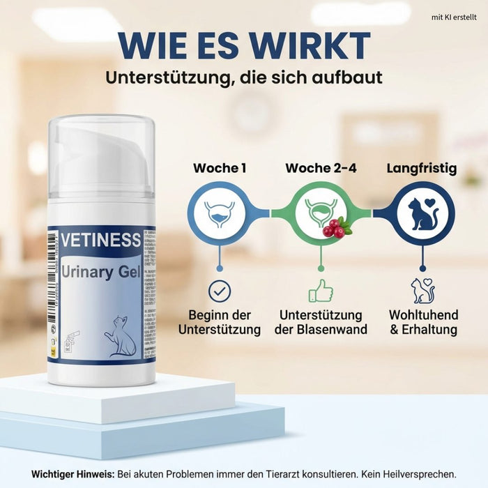 Vetiness Urinary Gel – Unterstützung, die sich aufbaut